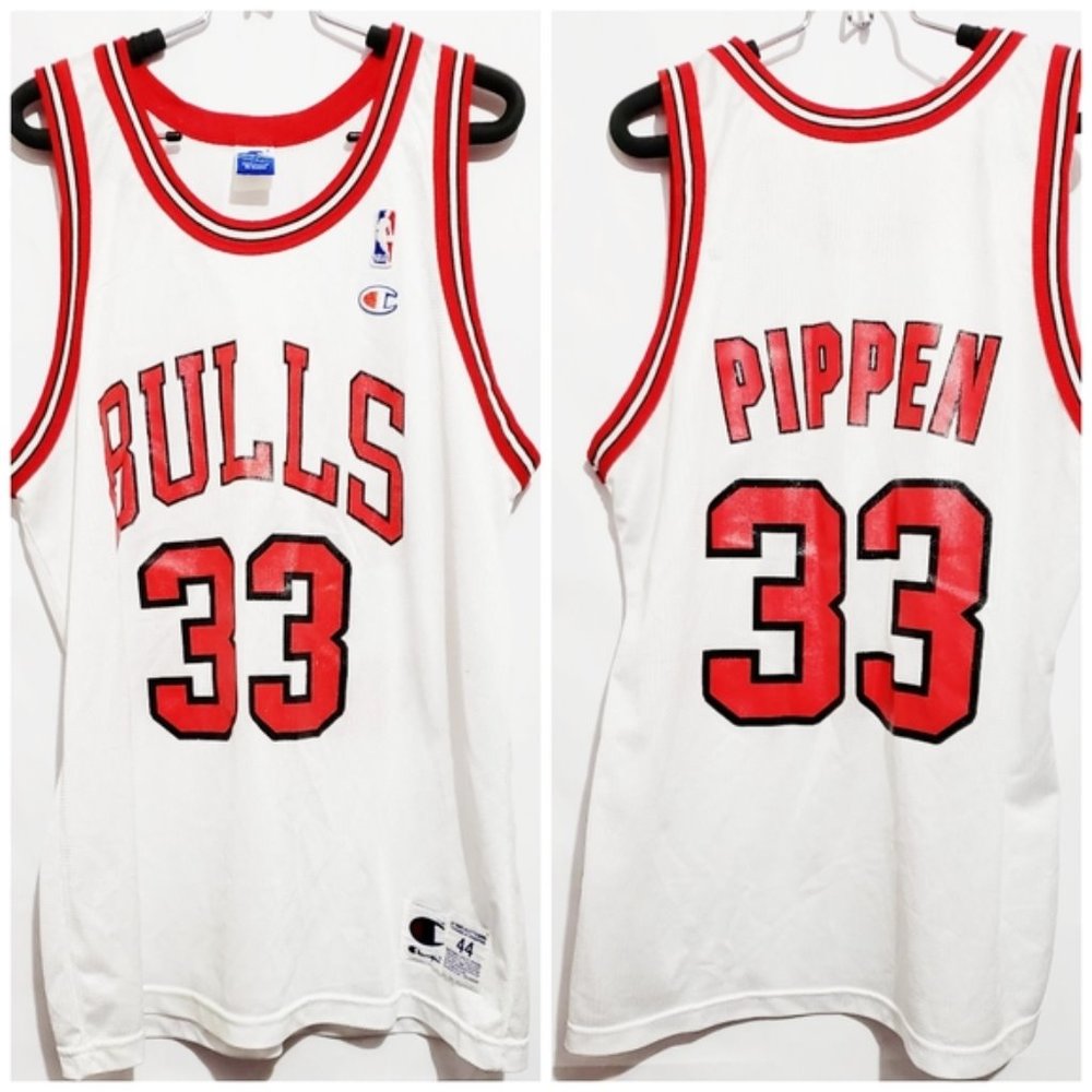 rare vintage champion pippen bulls jersey size 44